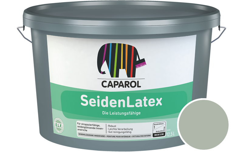 Caparol SeidenLatex 12,5L Latexfarbe / Getnt im Farbton Salbei 13