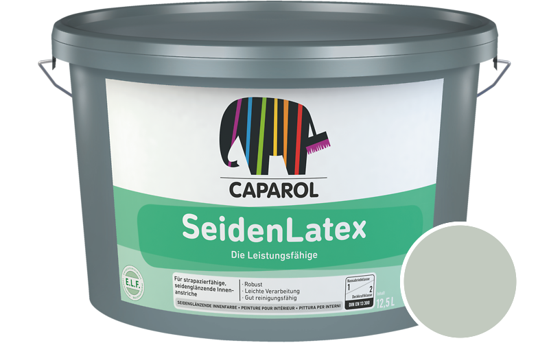 Caparol SeidenLatex 12,5L Latexfarbe / Getnt im Farbton Salbei 14