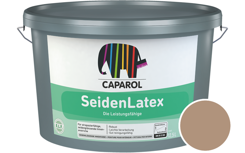 Caparol SeidenLatex 2,5L Latexfarbe / Get�nt im Farbton Siena 80