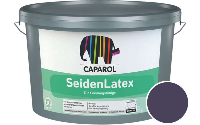 Caparol SeidenLatex 12,5L Latexfarbe / Getnt im Farbton Velvet 35