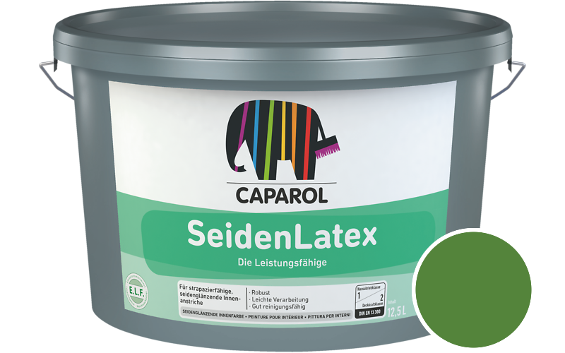 Caparol SeidenLatex 2,5L Latexfarbe / Get�nt im Farbton Verdo 10