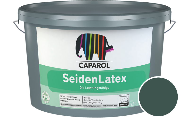 Caparol SeidenLatex 12,5L Latexfarbe / Getnt im Farbton Verdo 25