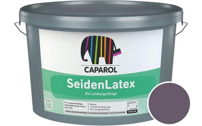 Caparol SeidenLatex 12,5L Latexfarbe / Getnt im Farbton Viola 35