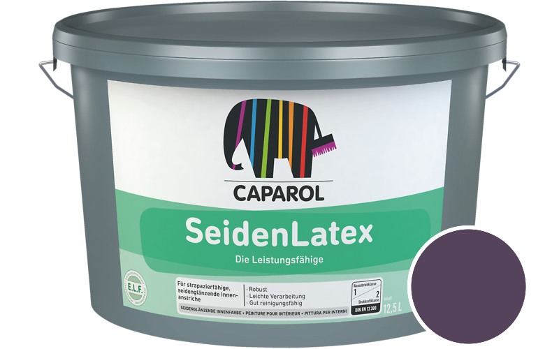 Caparol SeidenLatex 12,5L Latexfarbe / Getnt im Farbton Viola 95