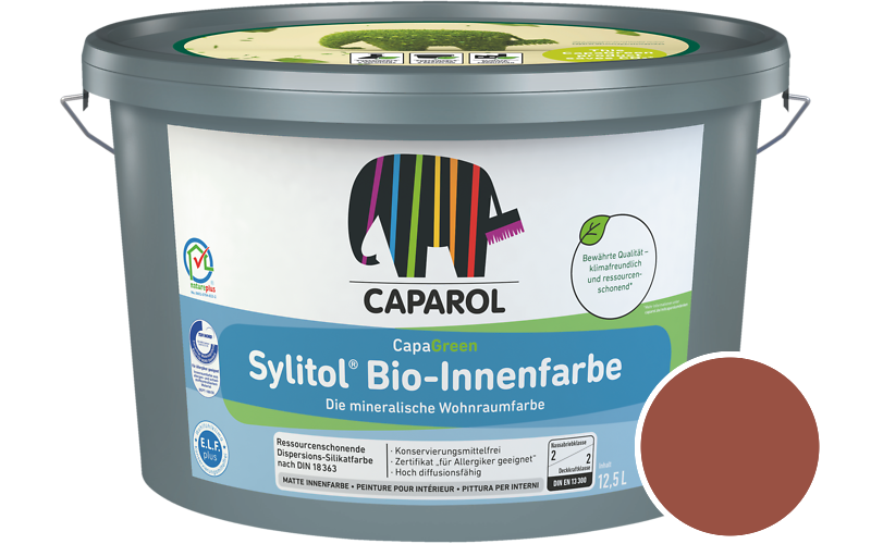 Caparol Sylitol Bio-Innenfarbe 12,5L Silikatfarbe / Getnt im Farbton Cameo 125