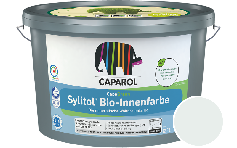 Caparol Sylitol Bio-Innenfarbe 12,5L Silikatfarbe / Getnt im Farbton Off White 45