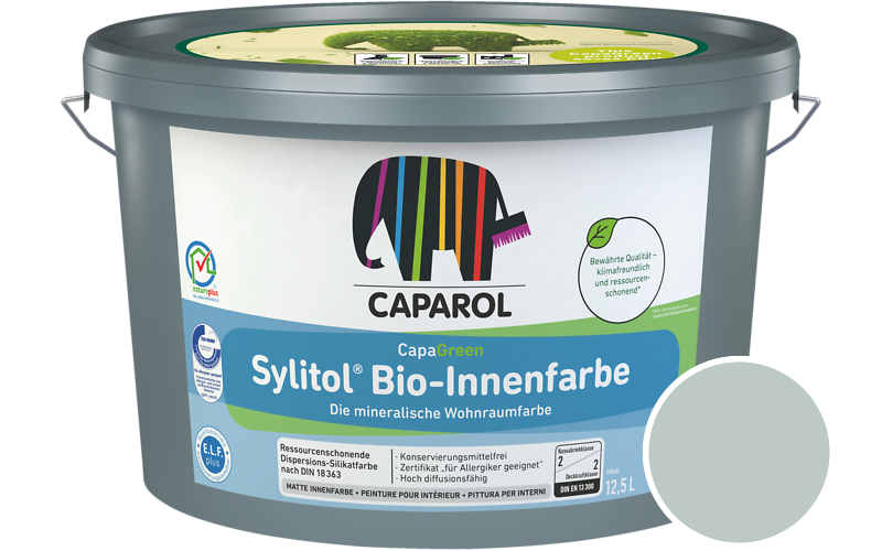 Caparol Sylitol Bio-Innenfarbe 12,5L Silikatfarbe / Getnt im Farbton Patina 20
