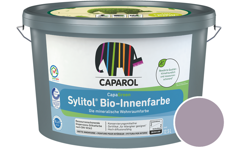 Caparol Sylitol Bio-Innenfarbe 12,5L Silikatfarbe / Get�nt im Farbton Viola 45