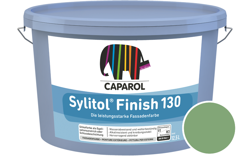 Caparol Sylitol Finish 130 7,5L Silikat-Fassadenfarbe / Getnt im Farbton Agave 100