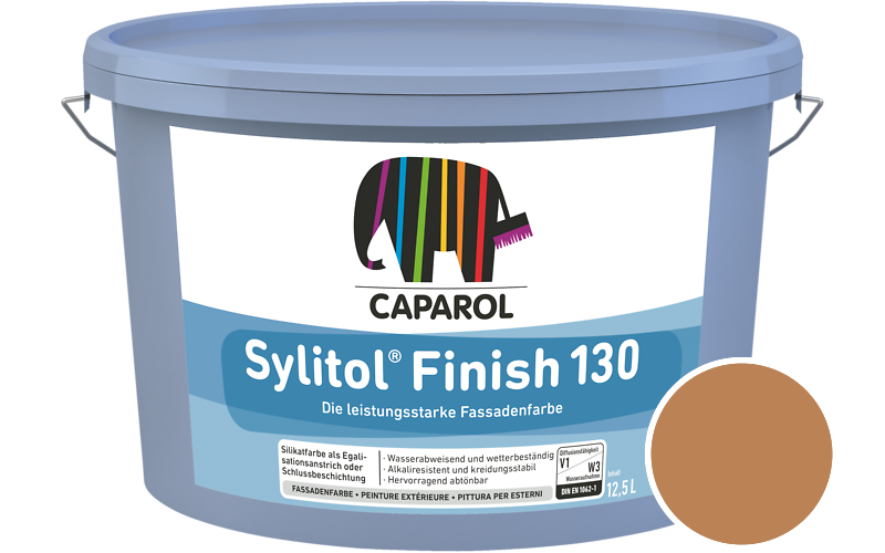 Caparol Sylitol Finish 130 7,5L Silikat-Fassadenfarbe / Getnt im Farbton Amber 70