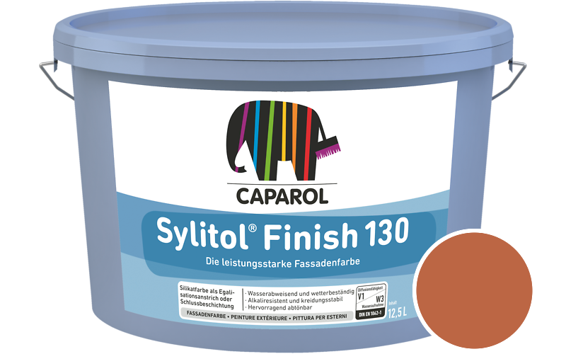 Caparol Sylitol Finish 130 12,5L Silikat-Fassadenfarbe / Getnt im Farbton Aprico 125
