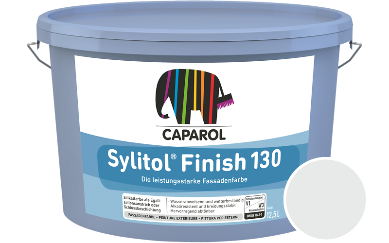 Caparol Sylitol Finish 130 7,5L Silikat-Fassadenfarbe / Getnt im Farbton Aquarell 120