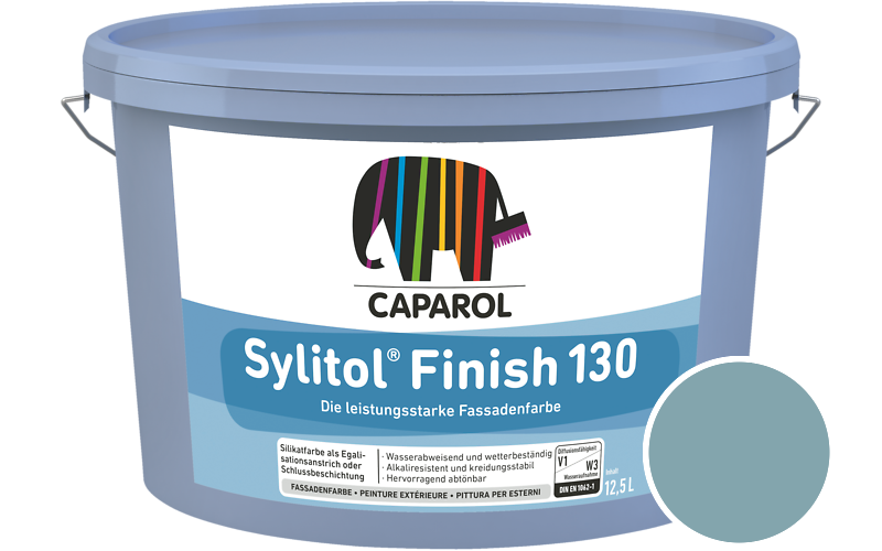 Caparol Sylitol Finish 130 12,5L Silikat-Fassadenfarbe / Getnt im Farbton Arctis 105