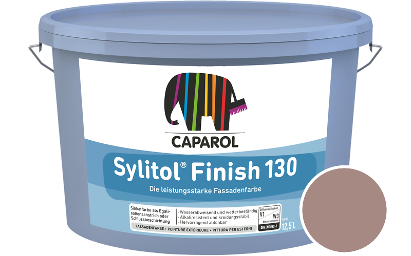 Caparol Sylitol Finish 130 7,5L Silikat-Fassadenfarbe / Getnt im Farbton Bordeaux 5