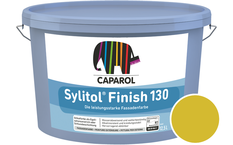 Caparol Sylitol Finish 130 7,5L Silikat-Fassadenfarbe / Get�nt im Farbton Citrus 65