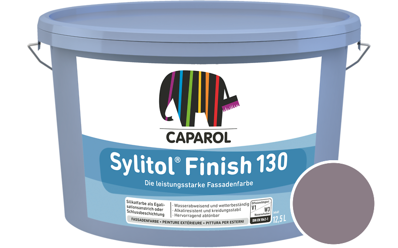 Caparol Sylitol Finish 130 12,5L Silikat-Fassadenfarbe / Getnt im Farbton Clematis 10
