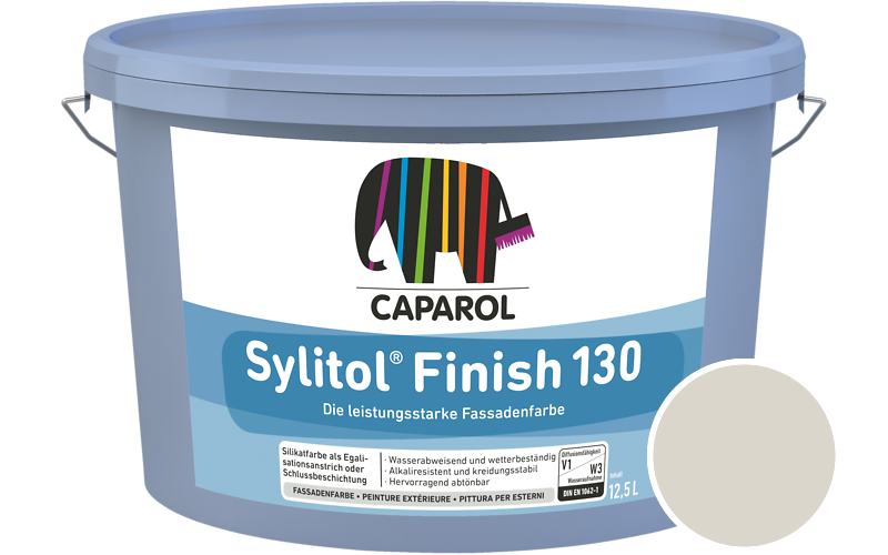 Caparol Sylitol Finish 130 7,5L Silikat-Fassadenfarbe / Getnt im Farbton Curcuma 30