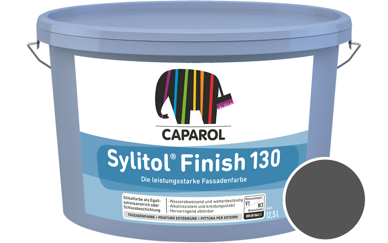 Caparol Sylitol Finish 130 7,5L Silikat-Fassadenfarbe / Getnt im Farbton Granit 10
