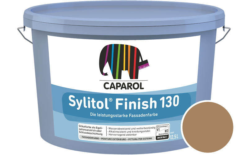 Caparol Sylitol Finish 130 12,5L Silikat-Fassadenfarbe / Getnt im Farbton Havanna 12