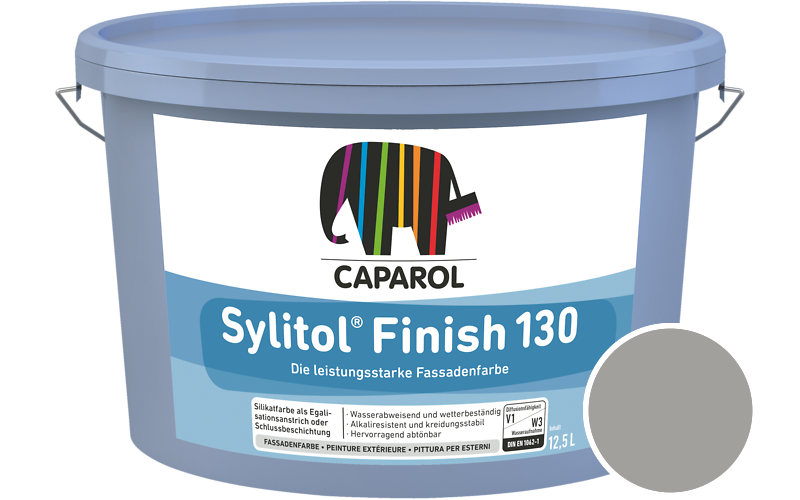 Caparol Sylitol Finish 130 7,5L Silikat-Fassadenfarbe / Getnt im Farbton Kiesel 13
