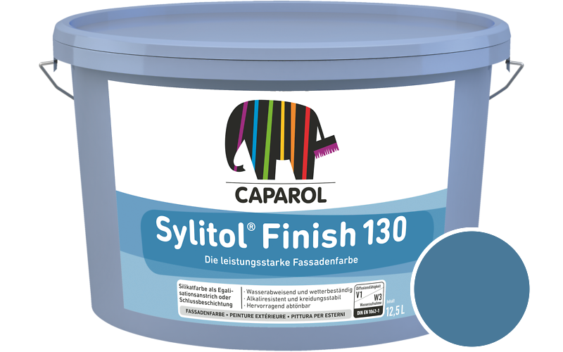 Caparol Sylitol Finish 130 12,5L Silikat-Fassadenfarbe / Getnt im Farbton Lago 100