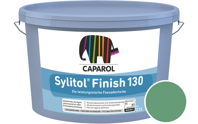 Caparol Sylitol Finish 130 7,5L Silikat-Fassadenfarbe / Getnt im Farbton Malachit 105