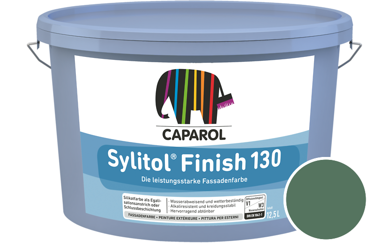 Caparol Sylitol Finish 130 7,5L Silikat-Fassadenfarbe / Getnt im Farbton Malachit 40