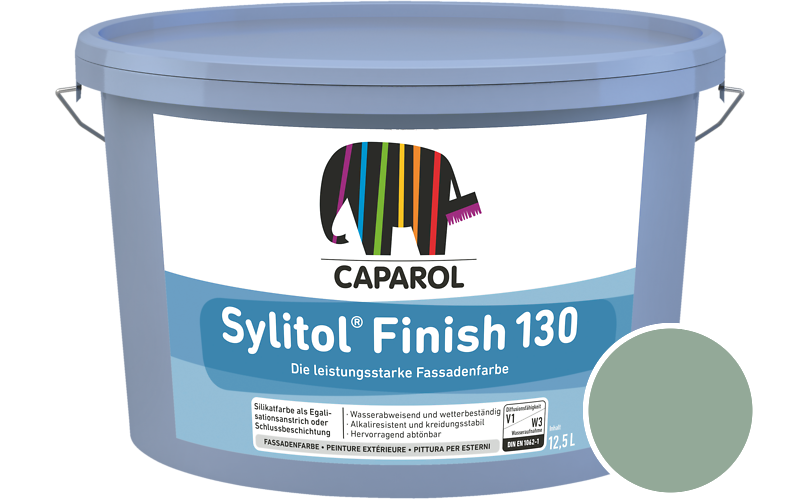 Caparol Sylitol Finish 130 7,5L Silikat-Fassadenfarbe / Getnt im Farbton Malachit 50