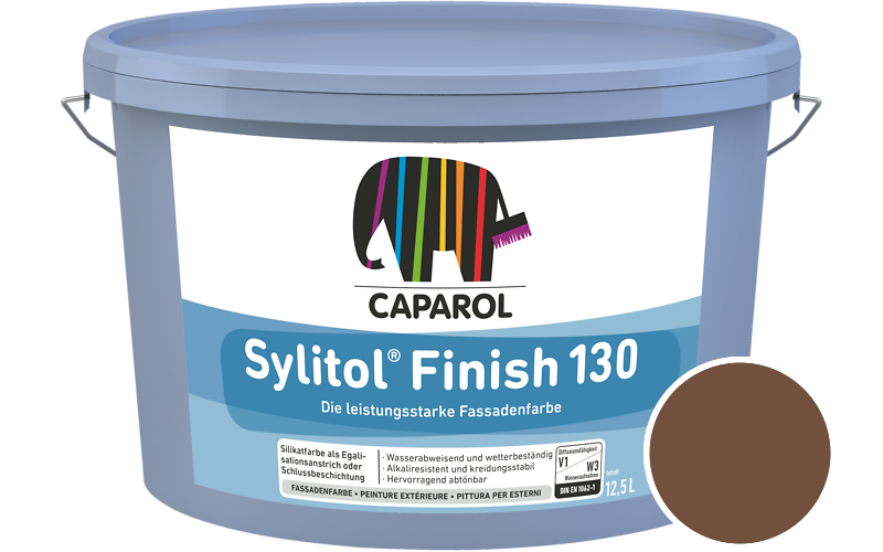 Caparol Sylitol Finish 130 7,5L Silikat-Fassadenfarbe / Getnt im Farbton Marone 0