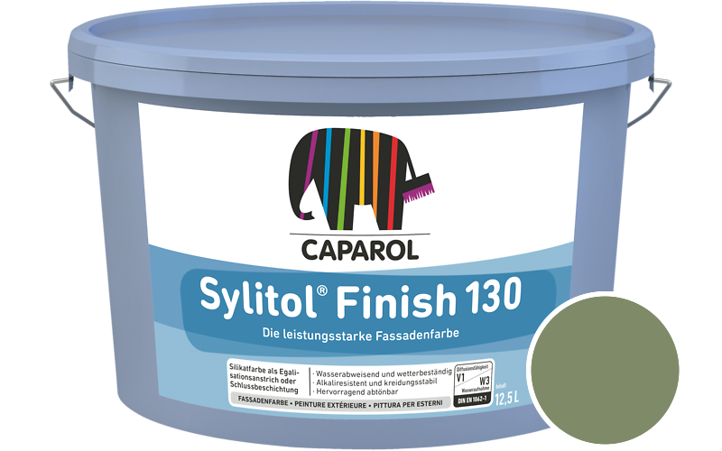 Caparol Sylitol Finish 130 7,5L Silikat-Fassadenfarbe / Getnt im Farbton Oase 105
