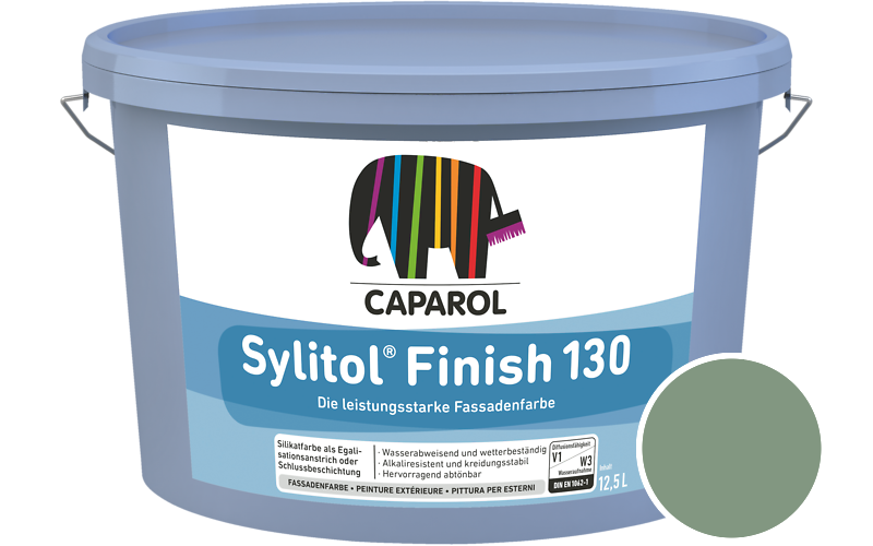Caparol Sylitol Finish 130 7,5L Silikat-Fassadenfarbe / Getnt im Farbton Palm 25