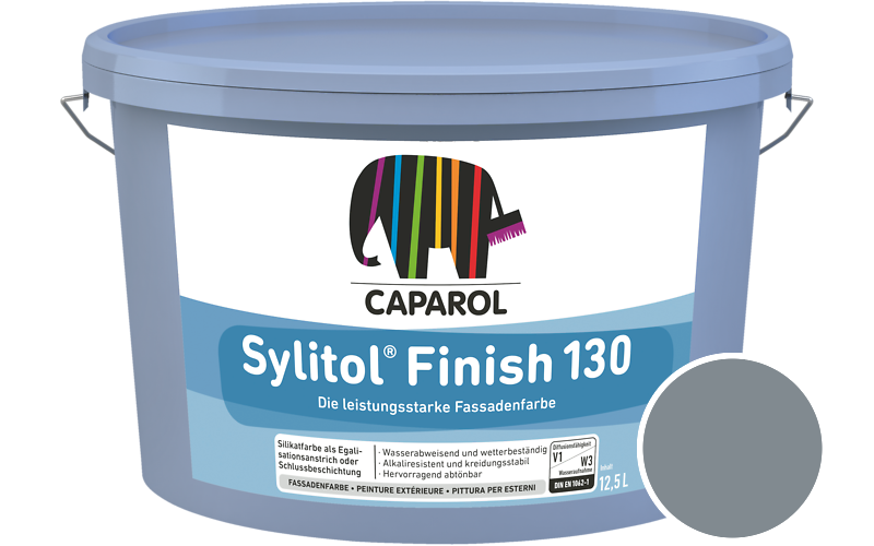 Caparol Sylitol Finish 130 7,5L Silikat-Fassadenfarbe / Getnt im Farbton RAL 7000 Fehgrau