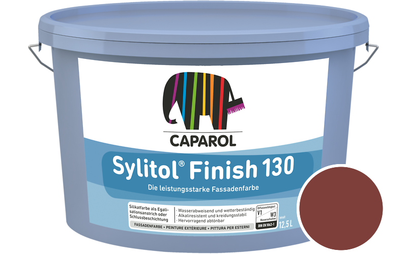 Caparol Sylitol Finish 130 12,5L Silikat-Fassadenfarbe / Getnt im Farbton Rubin 15