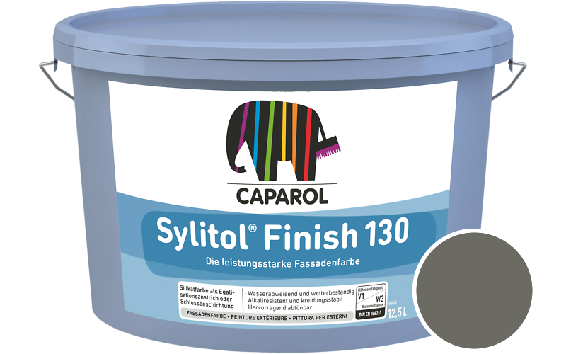 Caparol Sylitol Finish 130 12,5L Silikat-Fassadenfarbe / Getnt im Farbton Schiefer 12