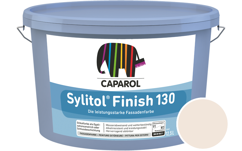 Caparol Sylitol Finish 130 7,5L Silikat-Fassadenfarbe / Getnt im Farbton Siena 60