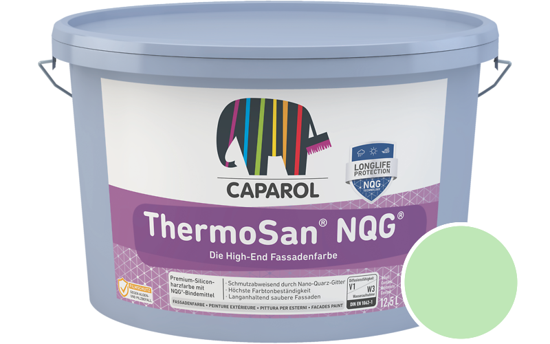 Caparol ThermoSan NQG 1,25L Fassadenfarbe / Getnt im Farbton Agave 150