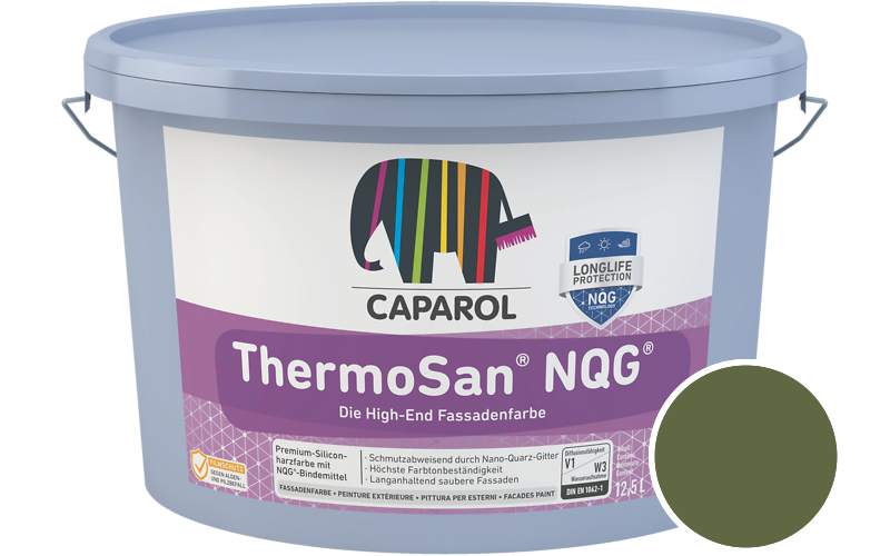 Caparol ThermoSan NQG 1,25L Fassadenfarbe / Getnt im Farbton Amazonas 0