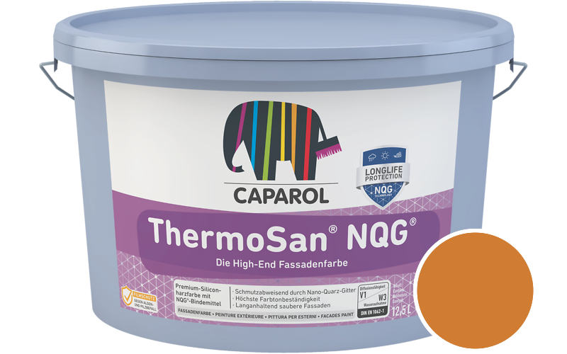 Caparol ThermoSan NQG 12,5L Fassadenfarbe / Getnt im Farbton Amber 95