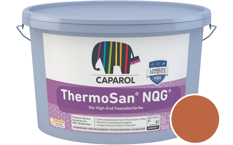 Caparol ThermoSan NQG 7,5L Fassadenfarbe / Getnt im Farbton Aprico 125