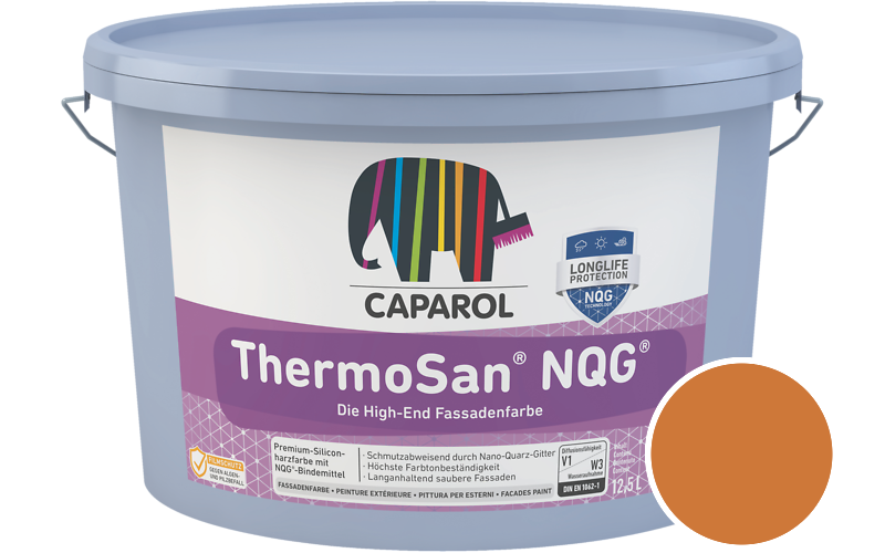 Caparol ThermoSan NQG 1,25L Fassadenfarbe / Getnt im Farbton Aprikose 0