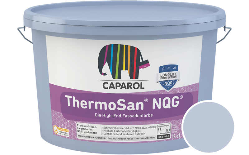 Caparol ThermoSan NQG 1,25L Fassadenfarbe / Getnt im Farbton Aquarell 80