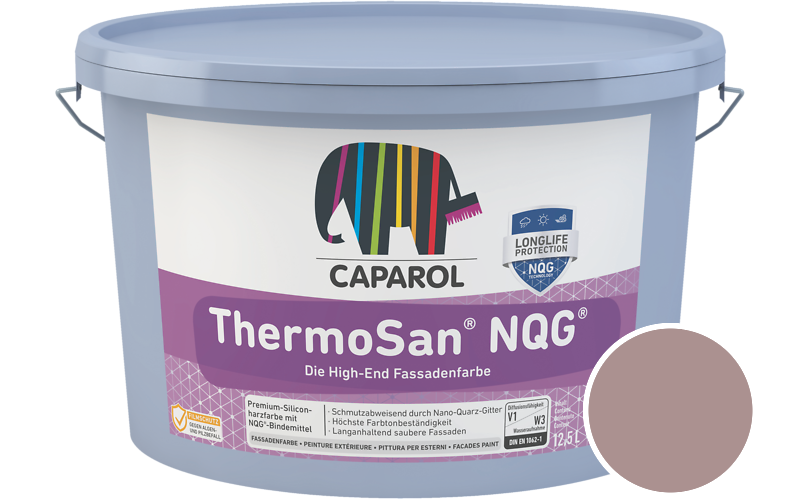 Caparol ThermoSan NQG 1,25L Fassadenfarbe / Getnt im Farbton Barolo 50