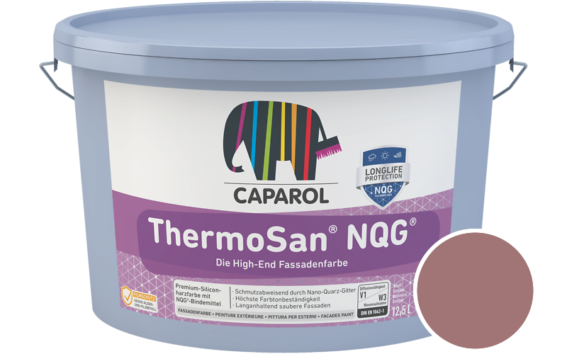 Caparol ThermoSan NQG 7,5L Fassadenfarbe / Getnt im Farbton Barolo 75
