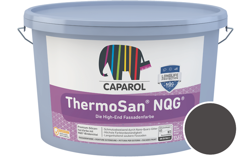 Caparol ThermoSan NQG 7,5L Fassadenfarbe / Getnt im Farbton Basalt 0