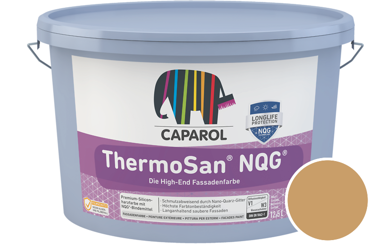 Caparol ThermoSan NQG 1,25L Fassadenfarbe / Get�nt im Farbton Caramel 95