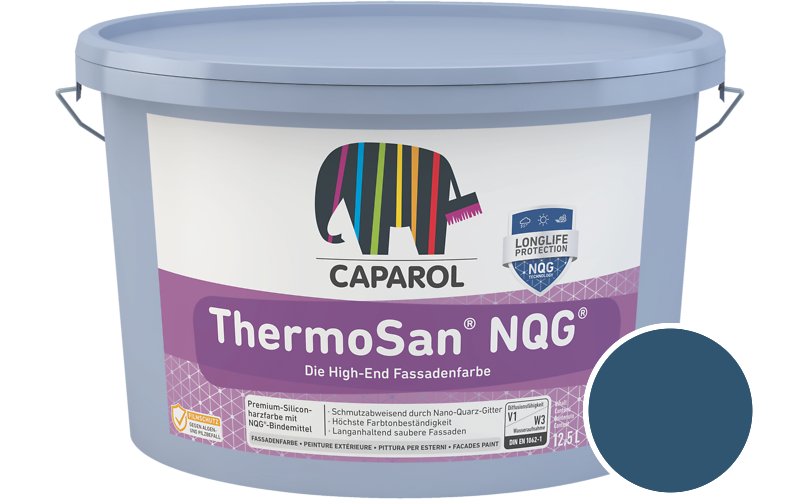 Caparol ThermoSan NQG 1,25L Fassadenfarbe / Getnt im Farbton Donau 0
