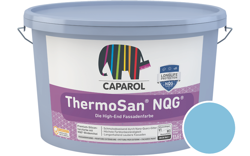 Caparol ThermoSan NQG 1,25L Fassadenfarbe / Getnt im Farbton Donau 14