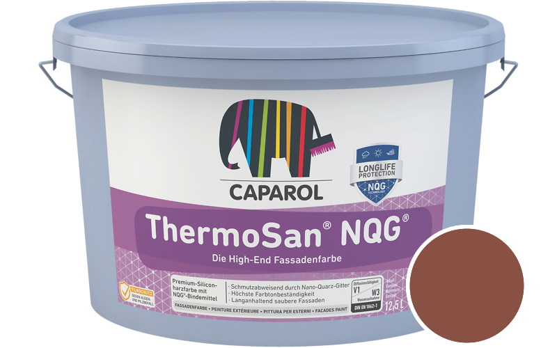 Caparol ThermoSan NQG 7,5L Fassadenfarbe / Getnt im Farbton Granat 0