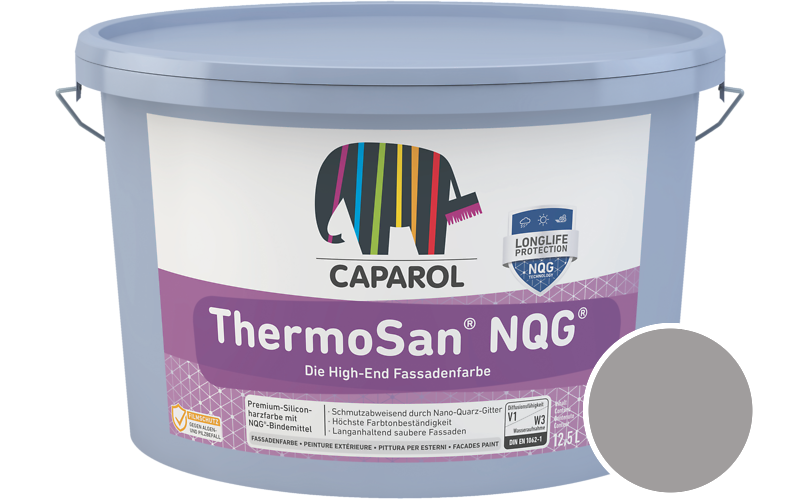 Caparol ThermoSan NQG 7,5L Fassadenfarbe / Getnt im Farbton Grau 45