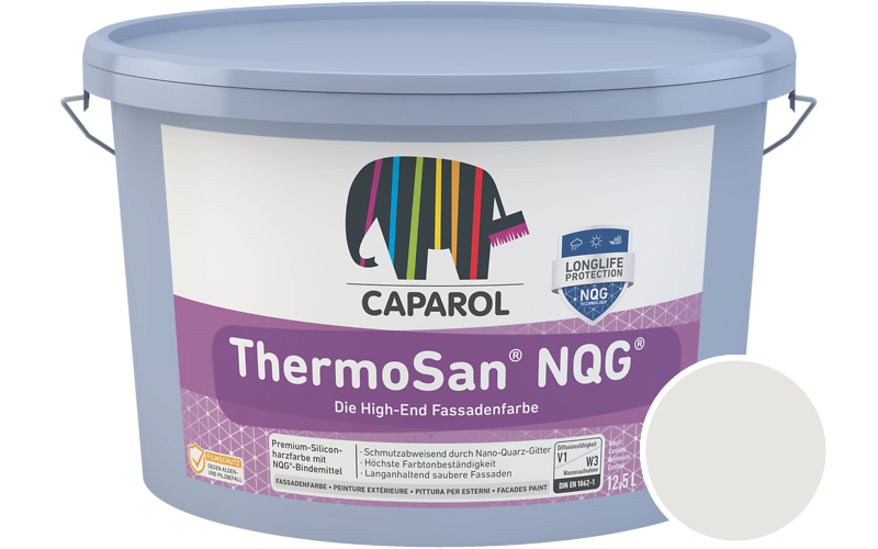 Caparol ThermoSan NQG 1,25L Fassadenfarbe / Getnt im Farbton Kiesel 18